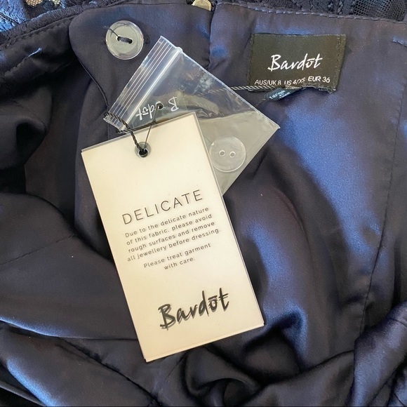 Bardot Gia Lace Dress Navy 4 - Picture 2 of 10